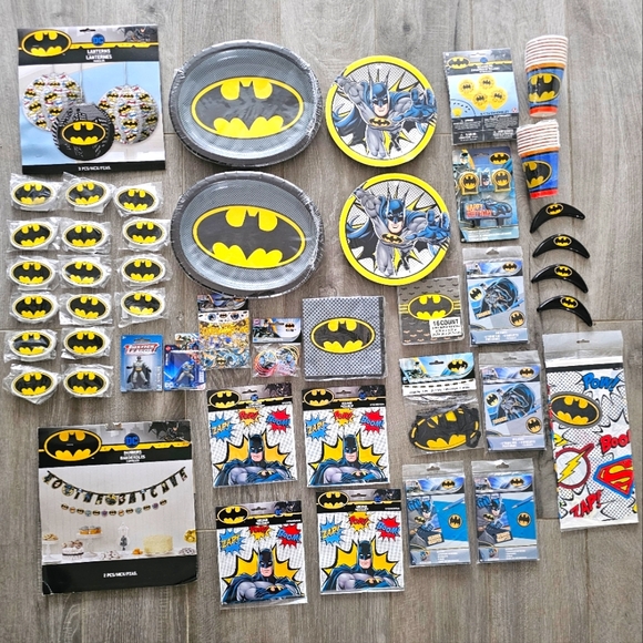 BATMAN Boy Birthday party bundle NWT